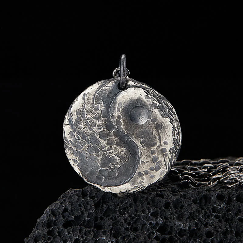 Shop Classic Women's Necklaces & Pendants with a Modern Twist-Buddha Stones 990 Sterling Silver Yin Yang Hammer Texture Harmony Necklace Pendant Shop Classic Women's Necklaces & Pendants with a Modern Twist-Buddha Stones 990 Sterling Silver Yin Yang Hammer Texture Harmony Necklace Pendant