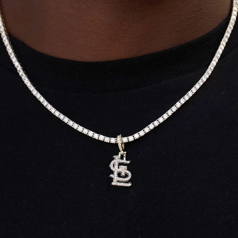 Exclusive Men's Necklaces & Pendants for the Modern Gentleman-St. Louis Cardinals Official MLB Micro Logo Pendant Exclusive Men's Necklaces & Pendants for the Modern Gentleman-St. Louis Cardinals Official MLB Micro Logo Pendant