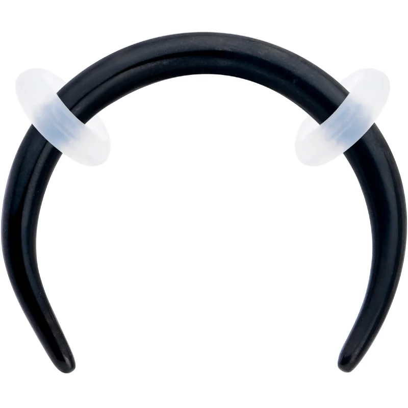 Women's Earrings – Elegant Designs for Every Personality--16 Gauge 5/16 Black Pincher Crescent Taper Women's Earrings – Elegant Designs for Every Personality--16 Gauge 5/16 Black Pincher Crescent Taper