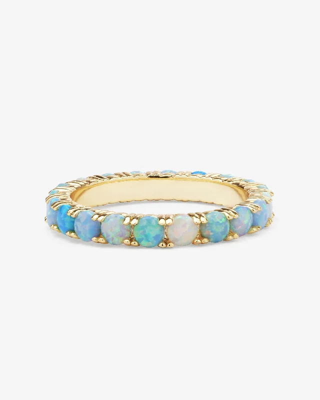 Chic Women's Rings for Fashion-Forward Looks-Heiress Ombré Ring - Gold|Blue Opal Ombré Chic Women's Rings for Fashion-Forward Looks-Heiress Ombré Ring - Gold|Blue Opal Ombré