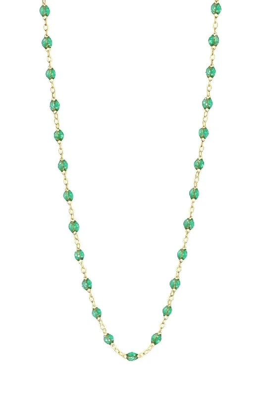 Shop Classic Women's Necklaces & Pendants with a Modern Twist-16.5" Classic Gigi Necklace - Mint + Yellow Gold Shop Classic Women's Necklaces & Pendants with a Modern Twist-16.5" Classic Gigi Necklace - Mint + Yellow Gold