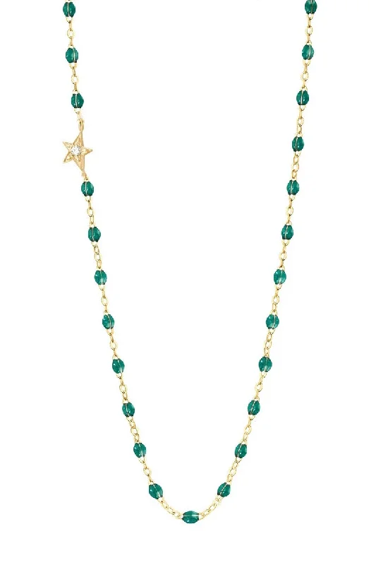 Shop Classic Women's Necklaces & Pendants with a Modern Twist-16.5" Star Classic Gigi Necklace - Emerald + Yellow Gold Shop Classic Women's Necklaces & Pendants with a Modern Twist-16.5" Star Classic Gigi Necklace - Emerald + Yellow Gold