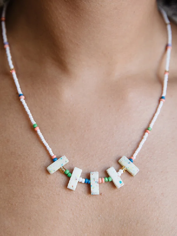 Shop Classic Women's Necklaces & Pendants with a Modern Twist-Amelia Speckly Necklace - Multi Shop Classic Women's Necklaces & Pendants with a Modern Twist-Amelia Speckly Necklace - Multi