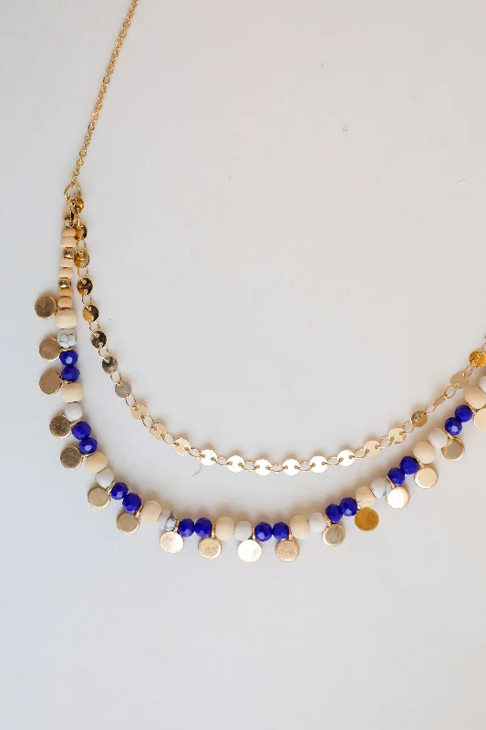 Shop Classic Women's Necklaces & Pendants with a Modern Twist-FINAL SALE - Aspen Blue Beaded Layered Necklace Shop Classic Women's Necklaces & Pendants with a Modern Twist-FINAL SALE - Aspen Blue Beaded Layered Necklace