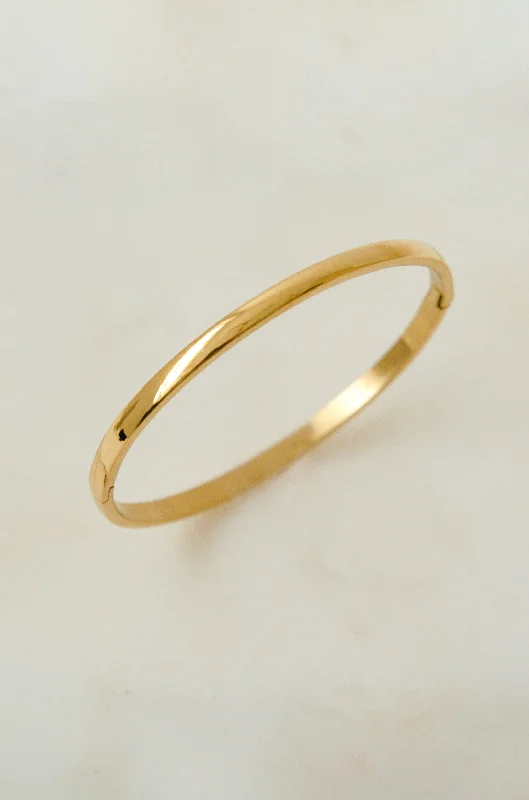Custom Silver Bangles for Women-CLASSIC SMOOTH BRACELET