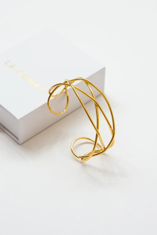 Colorful Gemstone Bangles for Women-ABSTRACT LINES BRACELET