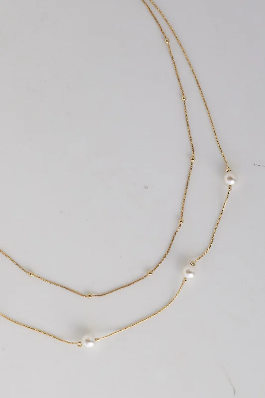 Shop Classic Women's Necklaces & Pendants with a Modern Twist-Brooke Gold Peal Layered Necklace Shop Classic Women's Necklaces & Pendants with a Modern Twist-Brooke Gold Peal Layered Necklace