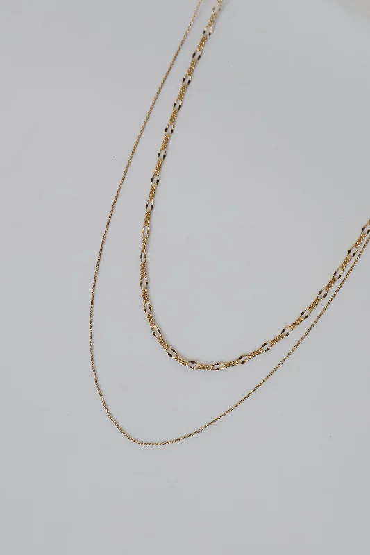 Shop Classic Women's Necklaces & Pendants with a Modern Twist-Carrie Gold Layered Chain Necklace Shop Classic Women's Necklaces & Pendants with a Modern Twist-Carrie Gold Layered Chain Necklace