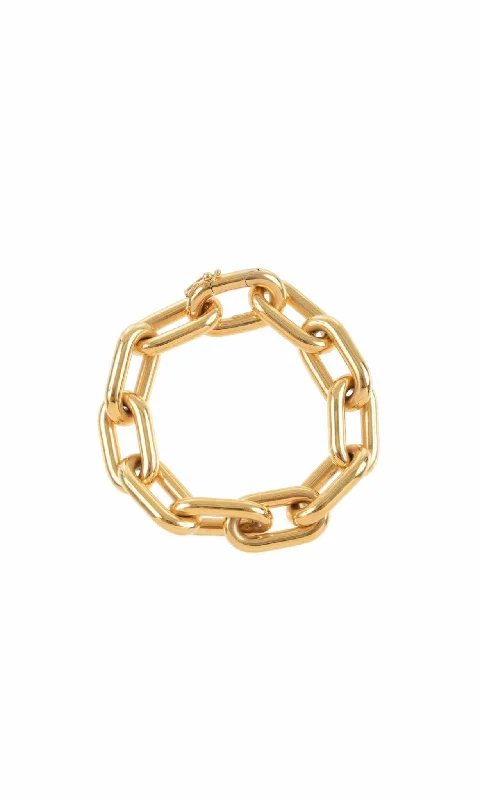 Custom Wedding Bangles for Women-Chain Bracelet in Yellow Gold 18K