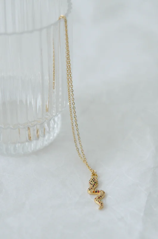 Shop Classic Women's Necklaces & Pendants with a Modern Twist-COLORED SNAKE NECKLACE Shop Classic Women's Necklaces & Pendants with a Modern Twist-COLORED SNAKE NECKLACE