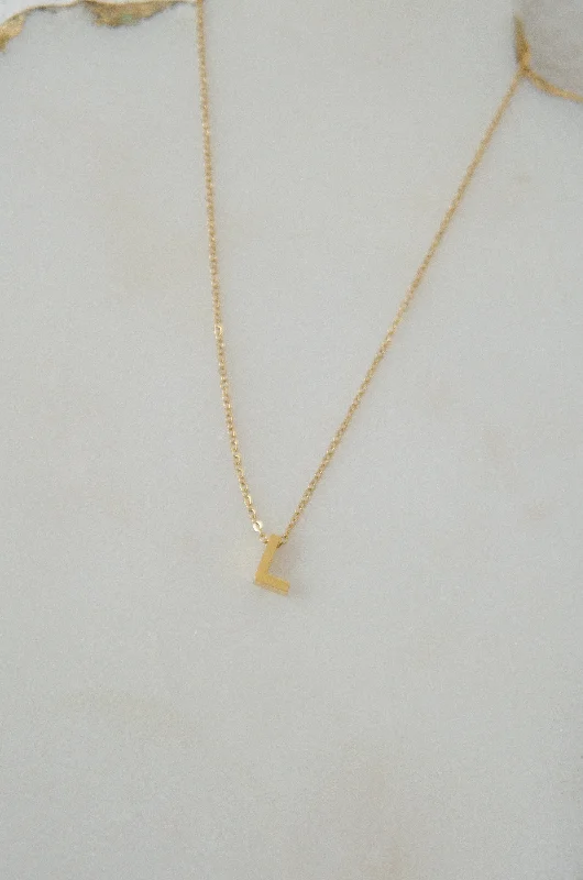 Shop Classic Women's  Necklaces & Pendants with a Modern Twist-LETTERS NECKLACE // L