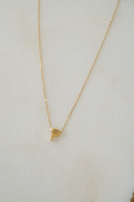 Shop Classic Women's Necklaces & Pendants with a Modern Twist-LETTERS NECKLACE // P Shop Classic Women's Necklaces & Pendants with a Modern Twist-LETTERS NECKLACE // P