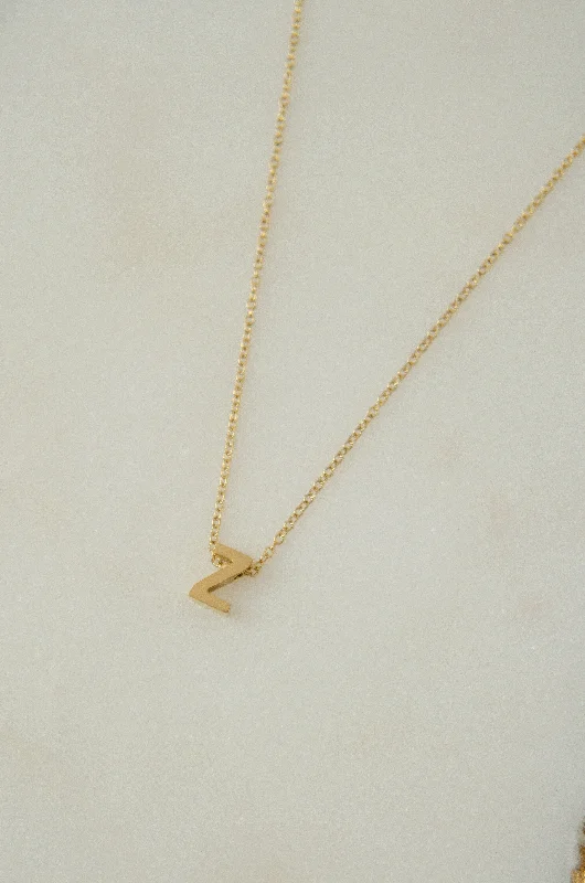 Shop Classic Women's  Necklaces & Pendants with a Modern Twist-LETTERS NECKLACE // Z