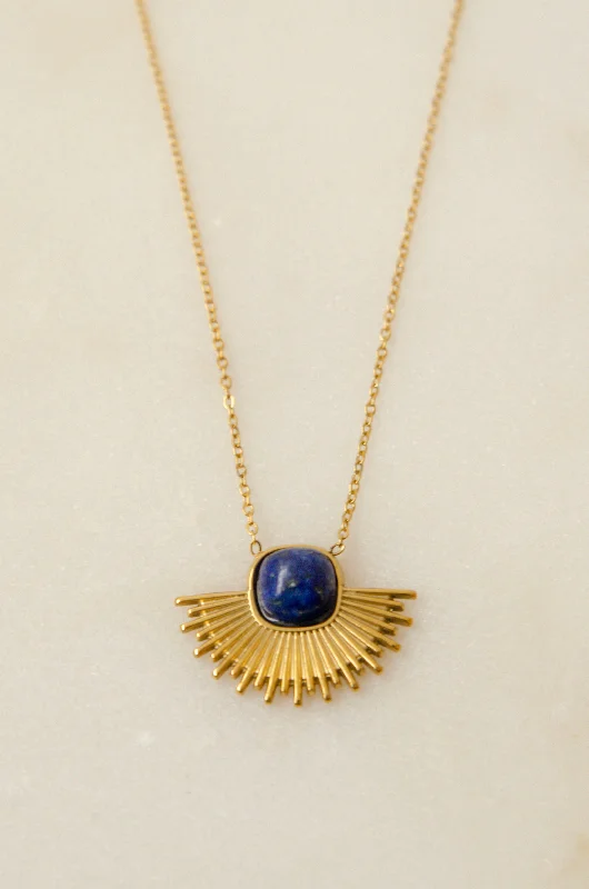 Shop Classic Women's Necklaces & Pendants with a Modern Twist-LOTUS NECKLACE // BLUE Shop Classic Women's Necklaces & Pendants with a Modern Twist-LOTUS NECKLACE // BLUE