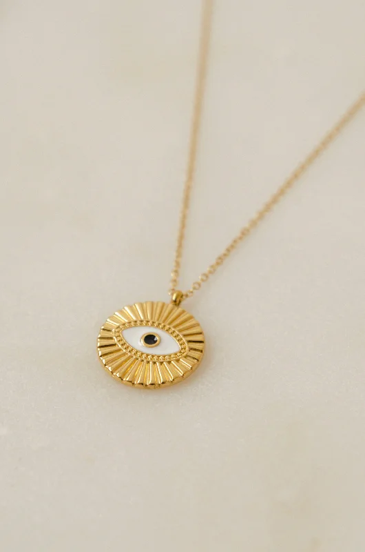 Shop Classic Women's  Necklaces & Pendants with a Modern Twist-EYE MEDAL NECKLACE