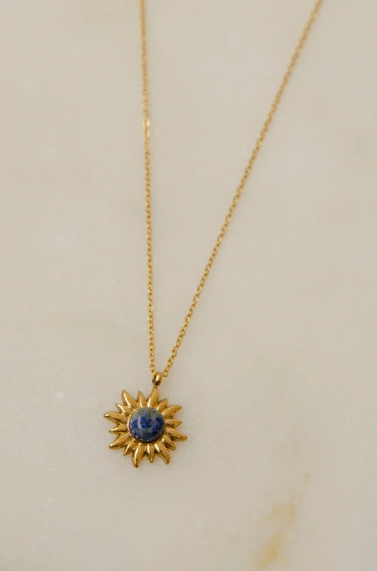 Shop Classic Women's  Necklaces & Pendants with a Modern Twist-SUN NECKLACE // BLUE