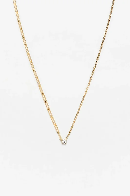 Shop Classic Women's Necklaces & Pendants with a Modern Twist-Collier Solitaire Diamant - Or Jaune Shop Classic Women's Necklaces & Pendants with a Modern Twist-Collier Solitaire Diamant - Or Jaune
