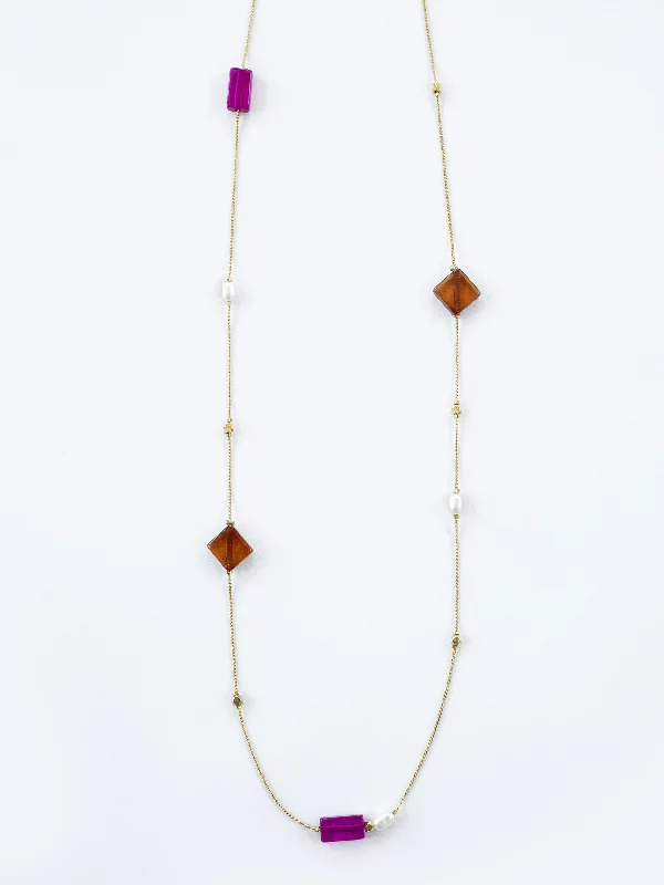 Shop Classic Women's Necklaces & Pendants with a Modern Twist-Cubist Necklace - Amber Shop Classic Women's Necklaces & Pendants with a Modern Twist-Cubist Necklace - Amber
