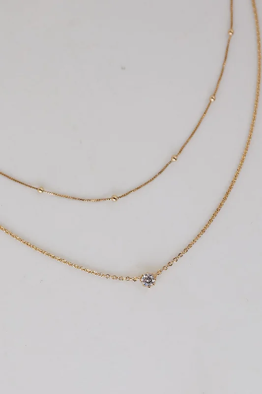 Shop Classic Women's Necklaces & Pendants with a Modern Twist-Dakota Gold Layered Chain Necklace Shop Classic Women's Necklaces & Pendants with a Modern Twist-Dakota Gold Layered Chain Necklace