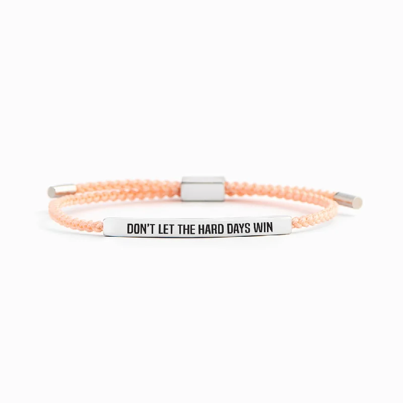 Unique Gemstone Wedding Bangles for Women-Don't Let The Hard Days Win Motivational Tube Bracelet Unique Gemstone Wedding Bangles for Women-Don't Let The Hard Days Win Motivational Tube Bracelet