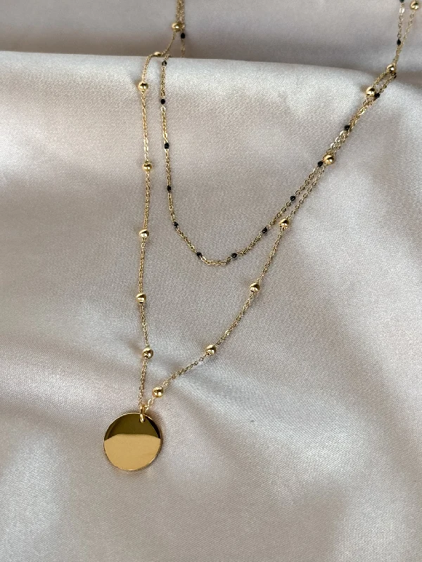 Shop Classic Women's Necklaces & Pendants with a Modern Twist-Double Layer Pendant Necklace Shop Classic Women's Necklaces & Pendants with a Modern Twist-Double Layer Pendant Necklace