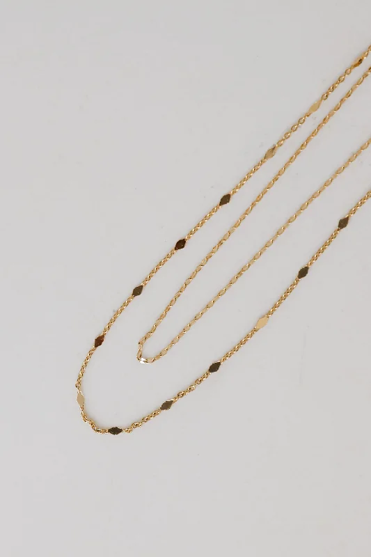 Shop Classic Women's Necklaces & Pendants with a Modern Twist-Eleanor Gold Layered Chain Necklace Shop Classic Women's Necklaces & Pendants with a Modern Twist-Eleanor Gold Layered Chain Necklace