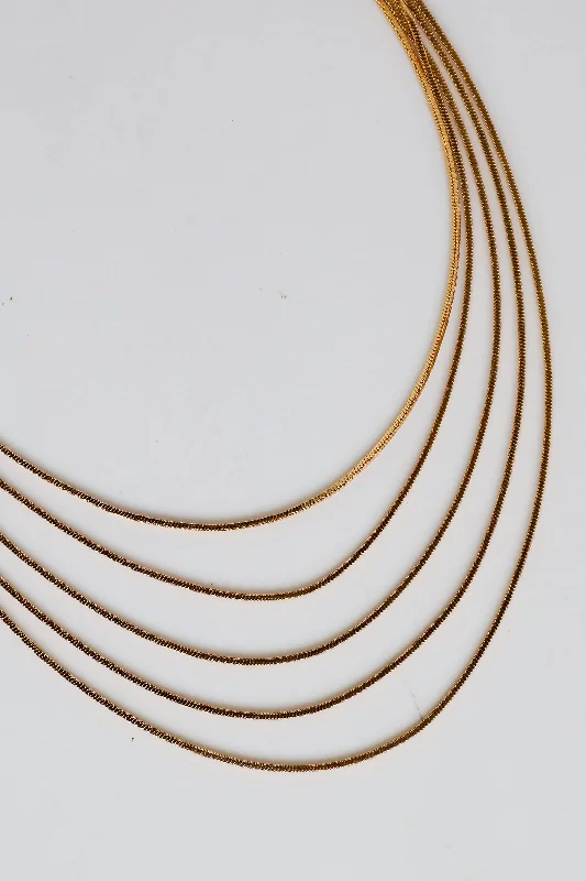 Shop Classic Women's Necklaces & Pendants with a Modern Twist-Emily Gold Layered Chain Necklace Shop Classic Women's Necklaces & Pendants with a Modern Twist-Emily Gold Layered Chain Necklace