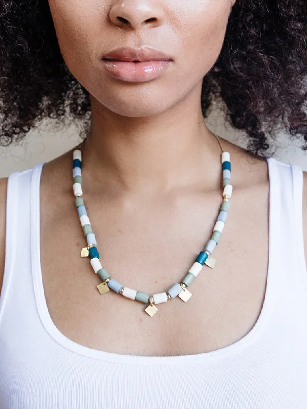 Shop Classic Women's Necklaces & Pendants with a Modern Twist-Emily Necklace - Blue Shop Classic Women's Necklaces & Pendants with a Modern Twist-Emily Necklace - Blue