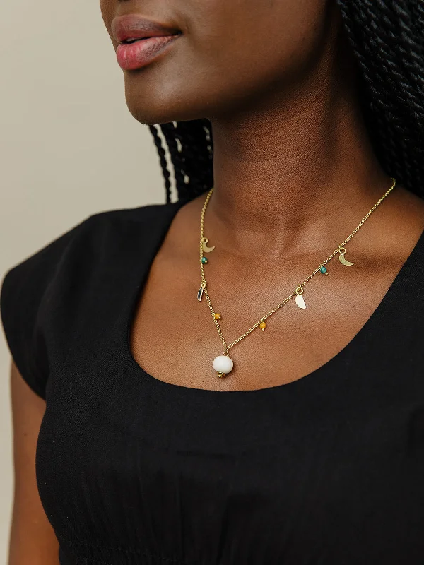 Shop Classic Women's Necklaces & Pendants with a Modern Twist-Enamel Moon Necklace - Black Shop Classic Women's Necklaces & Pendants with a Modern Twist-Enamel Moon Necklace - Black