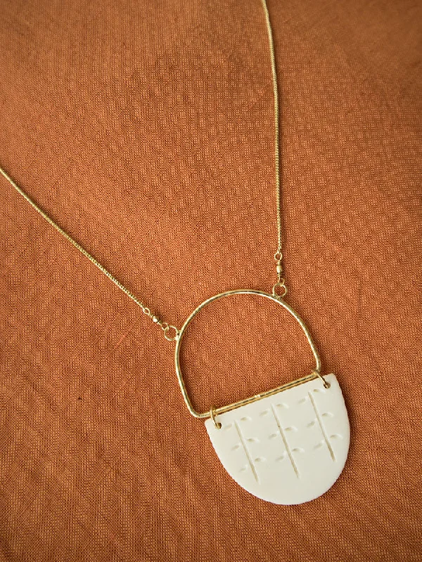 Shop Classic Women's Necklaces & Pendants with a Modern Twist-Etched Bone Necklace - White Shop Classic Women's Necklaces & Pendants with a Modern Twist-Etched Bone Necklace - White
