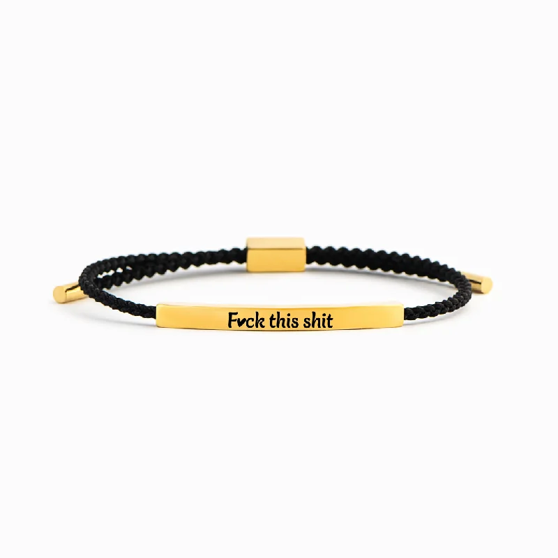 Women's Braided Bangles-F♡ck This Shit - Motivational Tube Bracelet