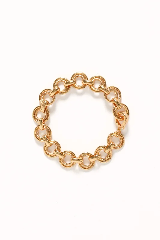 Customizable Gold Bangles for Women-Frances Bracelet - Gold