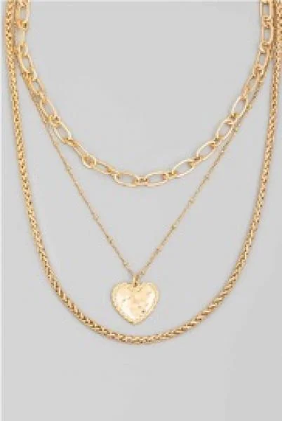 Shop Classic Women's Necklaces & Pendants with a Modern Twist-Heart Layer Chain Necklace Shop Classic Women's Necklaces & Pendants with a Modern Twist-Heart Layer Chain Necklace