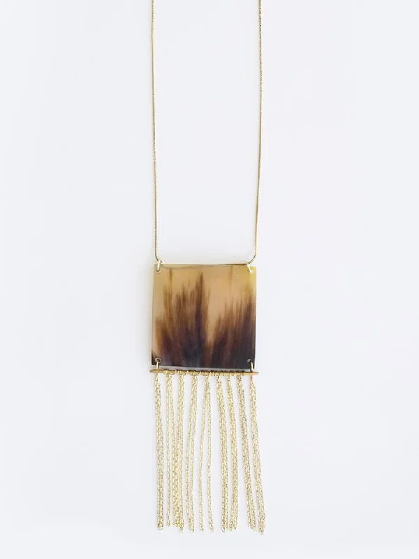 Shop Classic Women's Necklaces & Pendants with a Modern Twist-Horn Fringe Necklace - Horn Shop Classic Women's Necklaces & Pendants with a Modern Twist-Horn Fringe Necklace - Horn