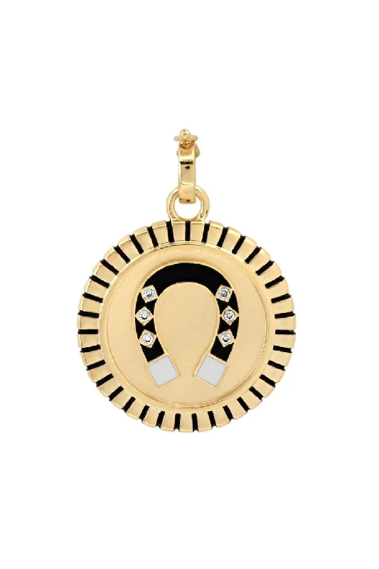Shop Classic Women's Necklaces & Pendants with a Modern Twist-Horseshoe Pendant - Yellow Gold Shop Classic Women's Necklaces & Pendants with a Modern Twist-Horseshoe Pendant - Yellow Gold