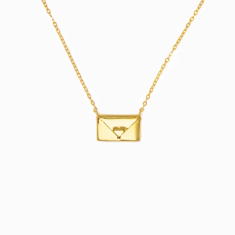 Shop Classic Women's Necklaces & Pendants with a Modern Twist-"I Love You" - Envelope Necklace Shop Classic Women's Necklaces & Pendants with a Modern Twist-"I Love You" - Envelope Necklace
