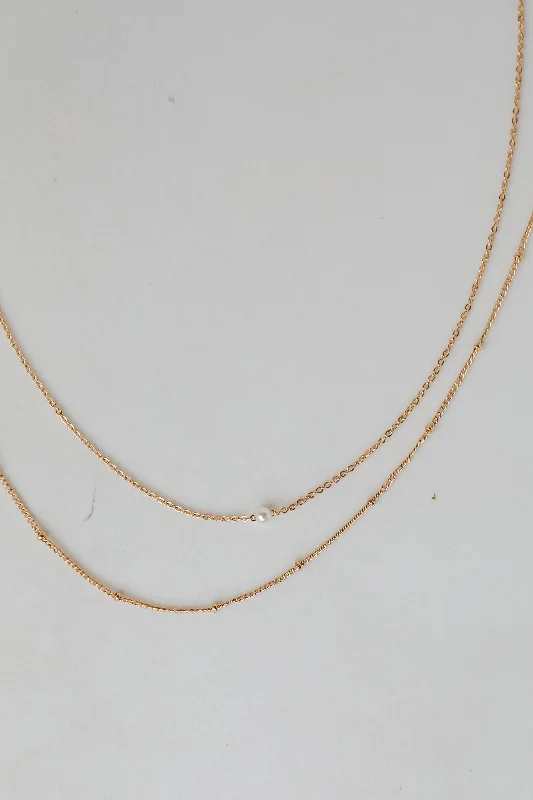 Shop Classic Women's Necklaces & Pendants with a Modern Twist-Kate Gold Layered Chain Necklace Shop Classic Women's Necklaces & Pendants with a Modern Twist-Kate Gold Layered Chain Necklace