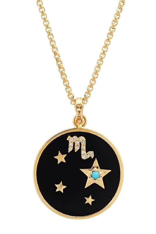 Shop Classic Women's Necklaces & Pendants with a Modern Twist-Large Onyx Zodiac Necklace - Capricorn on 18” Chain (Other Signs by Special Order) Shop Classic Women's Necklaces & Pendants with a Modern Twist-Large Onyx Zodiac Necklace - Capricorn on 18” Chain (Other Signs by Special Order)