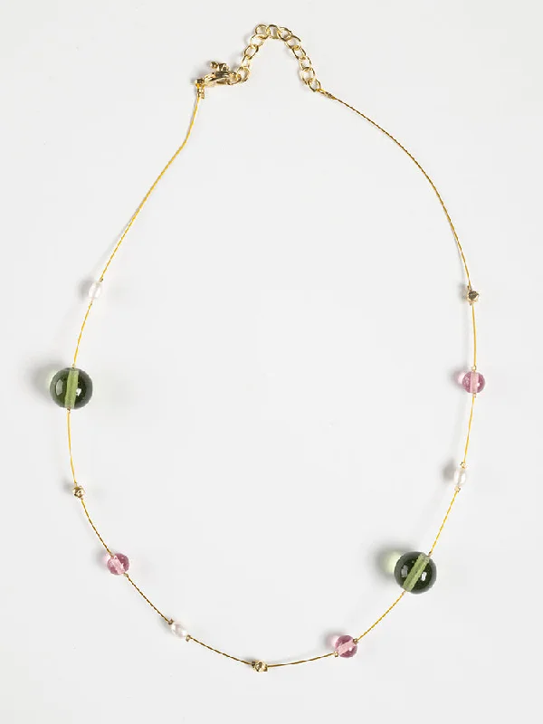 Shop Classic Women's Necklaces & Pendants with a Modern Twist-Laurel Beaded Necklace - Gold Shop Classic Women's Necklaces & Pendants with a Modern Twist-Laurel Beaded Necklace - Gold