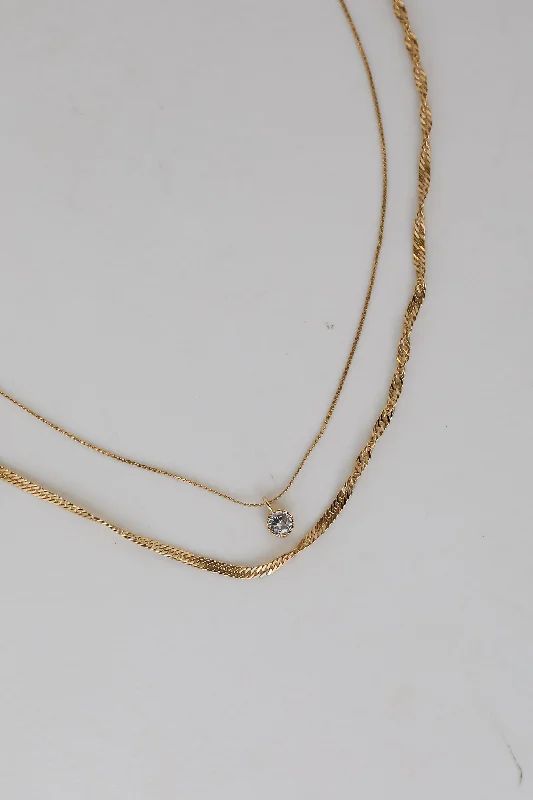 Shop Classic Women's Necklaces & Pendants with a Modern Twist-Lola Gold Layered Chain Necklace Shop Classic Women's Necklaces & Pendants with a Modern Twist-Lola Gold Layered Chain Necklace