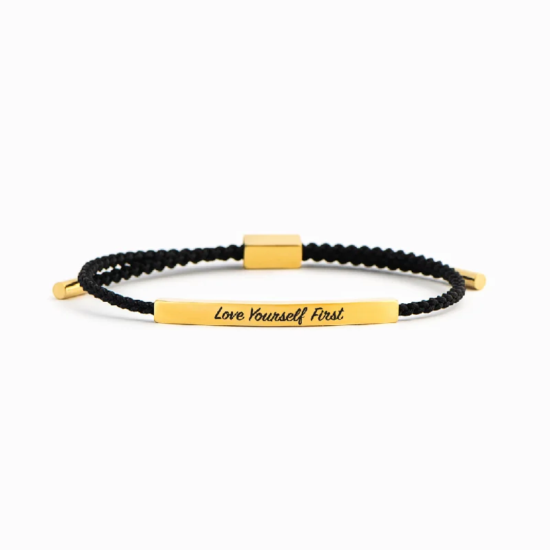 Set of Simple Wedding Bangles for Women-Love Yourself First - Motivational Tube Bracelet Set of Simple Wedding Bangles for Women-Love Yourself First - Motivational Tube Bracelet