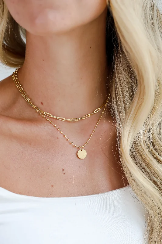 Shop Classic Women's Necklaces & Pendants with a Modern Twist-Madeline Gold Layered Chain Necklace Shop Classic Women's Necklaces & Pendants with a Modern Twist-Madeline Gold Layered Chain Necklace