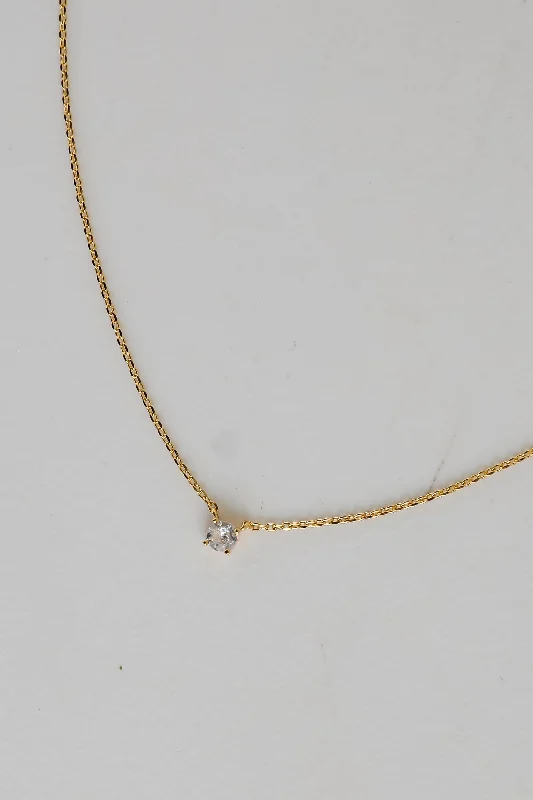 Shop Classic Women's Necklaces & Pendants with a Modern Twist-Maria Gold Rhinestone Charm Necklace Shop Classic Women's Necklaces & Pendants with a Modern Twist-Maria Gold Rhinestone Charm Necklace