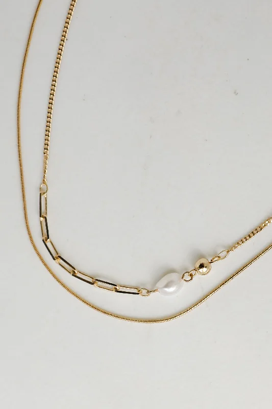 Shop Classic Women's Necklaces & Pendants with a Modern Twist-Mary Gold Layered Chain Necklace Shop Classic Women's Necklaces & Pendants with a Modern Twist-Mary Gold Layered Chain Necklace