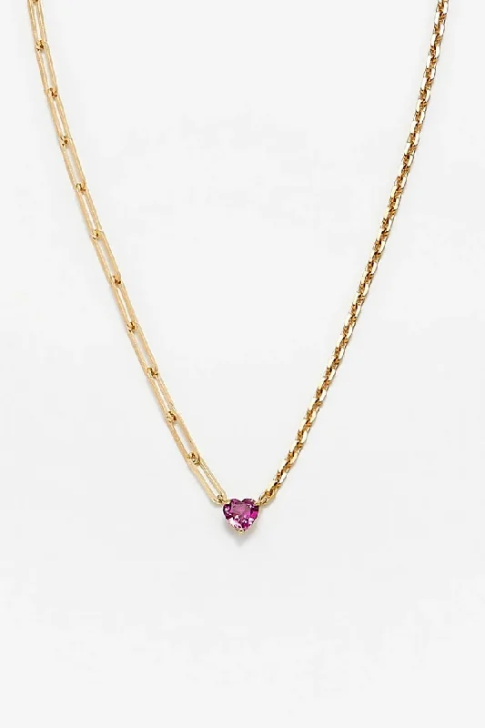Shop Classic Women's Necklaces & Pendants with a Modern Twist-Maxi Collier Solitaire Coeur - Rose Or Jaune Shop Classic Women's Necklaces & Pendants with a Modern Twist-Maxi Collier Solitaire Coeur - Rose Or Jaune