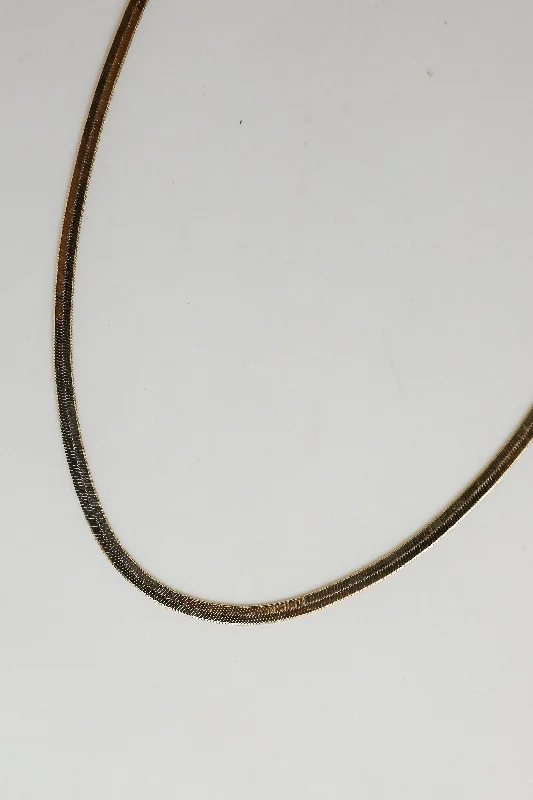 Shop Classic Women's Necklaces & Pendants with a Modern Twist-Monica Gold Snake Chain Necklace Shop Classic Women's Necklaces & Pendants with a Modern Twist-Monica Gold Snake Chain Necklace