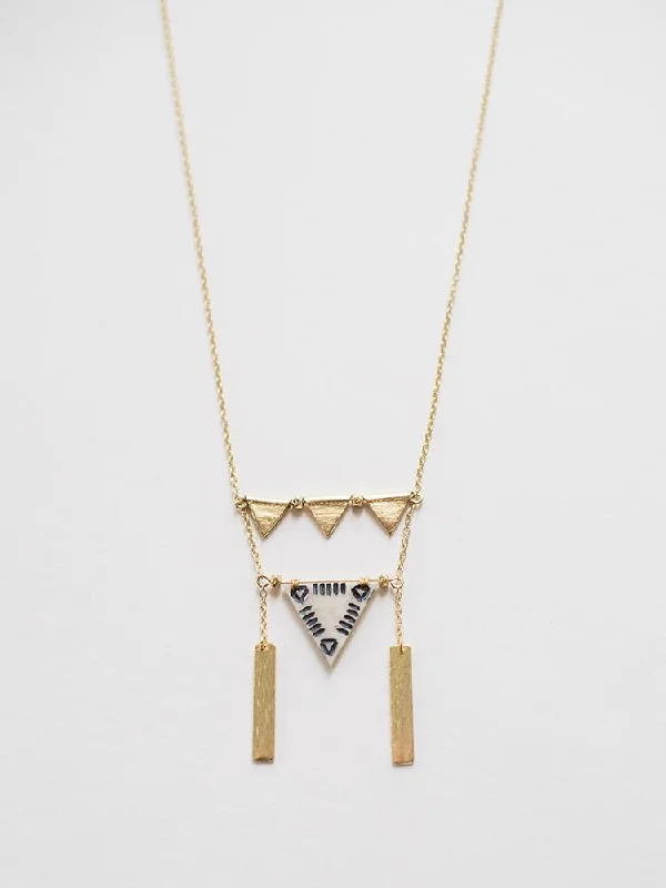 Shop Classic Women's Necklaces & Pendants with a Modern Twist-Oblique Triangle Necklace - Gold Shop Classic Women's Necklaces & Pendants with a Modern Twist-Oblique Triangle Necklace - Gold