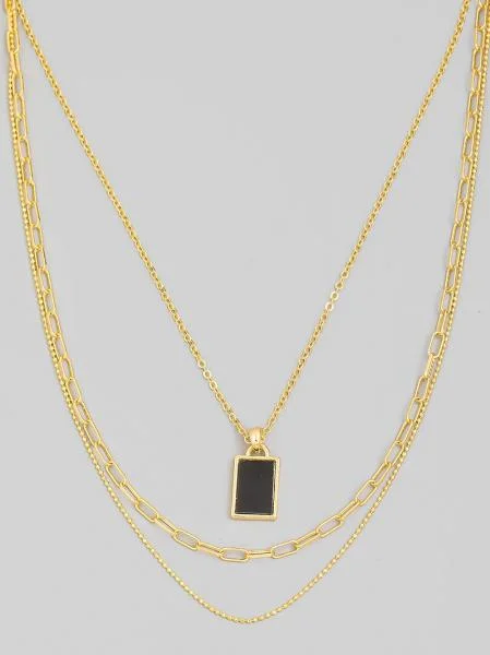 Shop Classic Women's  Necklaces & Pendants with a Modern Twist-Onyx Charm Necklace
