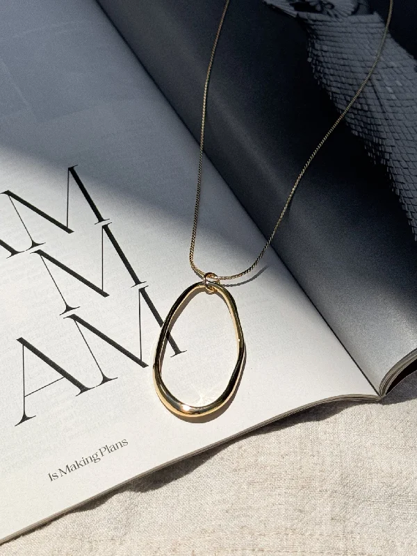 Shop Classic Women's  Necklaces & Pendants with a Modern Twist-Oval Cutout Necklace