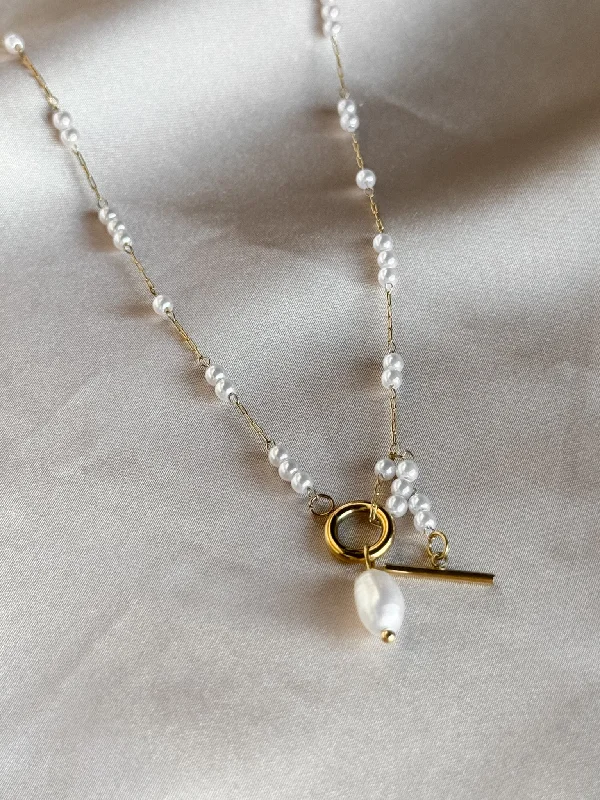 Shop Classic Women's Necklaces & Pendants with a Modern Twist-Pearl Chain Necklace With Toggle Shop Classic Women's Necklaces & Pendants with a Modern Twist-Pearl Chain Necklace With Toggle